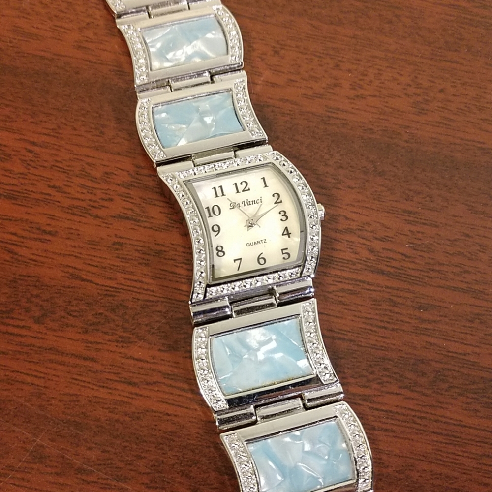 Da Vanci Blue Stainless Steel Watch Bracelet